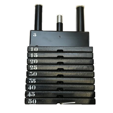 Steekgewicht stapel 50kg per 5kg, kompleet